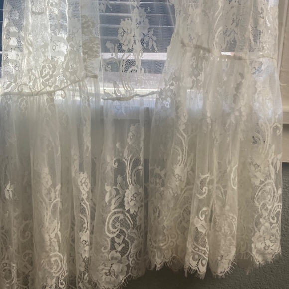 FP x Muche et Muchette Tiered Lace Kimono White Ivory O/S One Size Gypsy Boho - Picture 10 of 15